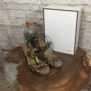 Coach Bronze Kady Sandals sz 8